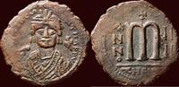 AE Follis BYZANTINE EMPIRE - MAURICIUS TIBERIUS, 582-602 - of 40 nummi, Theoupolis -