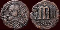 AE Follis BYZANTINE EMPIRE - MAURICIUS TIBERIUS, 582-602 - of 40 nummi, Theoupolis -