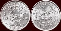 1/10 Gulden NEDERLAND (NETHERLANDS, KINGDOM) - NEDERLANDS OOST-INDIË (DUTCH EAST INDIES) - WILHELMINA, 1890-1948 - 1942 S, San Francisco -