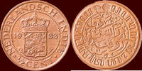 ½ Cent NEDERLAND (NETHERLANDS, KINGDOM) - NEDERLANDS OOST-INDIË (DUTCH EAST INDIES) - WILHELMINA, 1890-1948 - 1933, Utrecht -