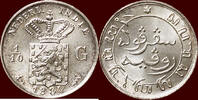 1/10 Gulden NEDERLAND (NETHERLANDS, KINGDOM) - NEDERLANDS OOST-INDIË (DUTCH EAST INDIES) - WILLEM III, 1849-1890 - 1884, Utrecht -