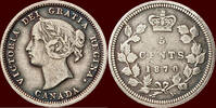 5 Cents CANADA - VICTORIA, 1837-1901 - 1870, London -