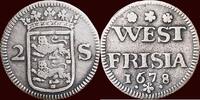 West-Friesland Dubbele wapenstuiver NOORDELIJKE NEDERLANDEN (NETHERLANDS) - REPUBLIEK, 1581-1795 - WEST-FRIESLAND - 1678, Enkhuizen -