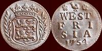 West-Friesland Duit NOORDELIJKE NEDERLANDEN (NETHERLANDS) - REPUBLIEK, 1581-1795 - WEST-FRIESLAND - 1754, Hoorn -