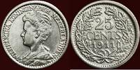 Koninkrijk der Nederlanden 25 Cents 1911 NEDERLAND (NETHERLANDS, KINGDOM... 130,00 EUR  + 11,00 EUR frais d'envoi