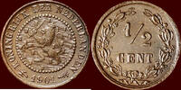Koninkrijk der Nederlanden &frac12; Cent 1901 NEDERLAND (NETHERLANDS, KINGDOM) ... 13,00 EUR  + 9,50 EUR frais d'envoi