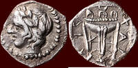 AR Hemiobol MACEDONIA (MACEDON), CHALKIDIAN LEAGUE - Olynthos, circa 398-352 BC -