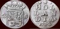 Holland Dubbele wapenstuiver NOORDELIJKE NEDERLANDEN (NORTHERN NETHERLANDS) - REPUBLIEK, 1581-1795 - HOLLAND - 1732/22, Dordrecht -