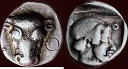 PHOKIS, PHOKIAN LEAGUE - FEDERAL COINAGE - AR Triobol, circa 445-420 BC -