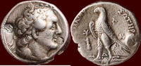 AR Tetradrachm KINGDOM OF EGYPT - PTOLEMAIOS II PHILADELPHOS, 285-246 BC - Tyros (Phoenicia), year 30,256-255 BC -