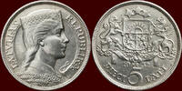 5 Lati BALTIC STATES - LATVIA ( LETTLAND ) - FIRST REPUBLIC, 1918-1939 - 1932, London -