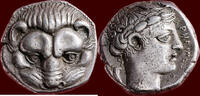 AR Tetradrachm BRUTTIUM, RHEGION - circa 415-400 BC -