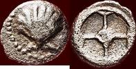 CALABRIA, TARAS (TARENTUM) - AR 1/10 Nomos or litra, circa 480-470 BC -