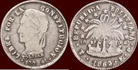 2 Soles BOLIVIA - REPUBLIC - 1863/2 PTS FP, Potosi -
