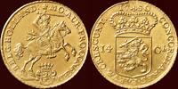 Holland 14 gulden NOORDELIJKE NEDERLANDEN (NETHERLANDS) - REPUBLIEK, 1581-1795 - HOLLAND - Gouden rijder van 1750/49, Dordrecht -
