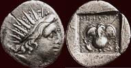 AR Drachm CARIAN ISLANDS, RHODOS - NIKEPHOROS, magistrate - circa 88-84 BC -