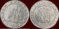Scheepjesgulden NOORDELIJKE NEDERLANDEN (NETHERLANDS) - BATAAFSE REPUBLIEK, 1795-1806 - NEDERLANDS OOST-INDIË (DUTCH EAST INDIES) - 1802, Enkh -