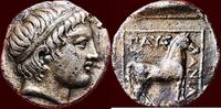 AE Stater KINGDOM OF MACEDONIA - PAUSANIAS, 394-393 BC - AR/ or Pentadrachm, Aigai or Pella, circa 394-393 BC -