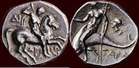 AR Stater CALABRIA, TARAS (TARENTUM) - ARISTOKLES, magistrate - or didrachm, circa 272-240 BC -