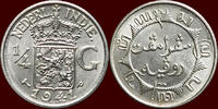 ¼ Gulden NEDERLAND (NETHERLANDS, KINGDOM) - NEDERLANDS OOST-INDIË (DUTCH EAST INDIES) - WILHELMINA, 1890-1948 - 1941 P, Philadelphia -