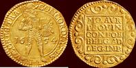 Dubbele gouden dukaat NOORDELIJKE NEDERLANDEN (NETHERLANDS) - REPUBLIEK, 1581-1795 - UTRECHT -  1654, Utrecht VF / EF