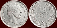 Koninkrijk der Nederlanden 10 Cents 1876 NEDERLAND (NETHERLANDS, KINGDOM... 210,00 EUR  + 11,00 EUR frais d'envoi