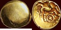 AV Stater CELTS - GALLIA BELGICA (GAUL) - SUESSIONES - GALLIC WARS - circa 60-50 BC -