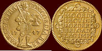Dubbele gouden dukaat NOORDELIJKE NEDERLANDEN (NETHERLANDS) - REPUBLIEK, 1581-1795 - UTRECHT -  1747, Utrecht EF / unc