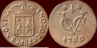 ½ Duit NOORDELIJKE NEDERLANDEN (NETHERLANDS) - REPUBLIEK, 1581-1795 - NEDERLANDS OOST-INDIË (DUTCH EAST INDIES) - V.O.C. - GELDERLAND - -