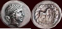 AR Tetradrachme AEOLIS, KYME - OLYMPIOC, magistrate - circa 165-140 BC -