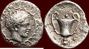 AR Obol CALABRIA, TARAS (TARENTUM) - or Pentonkion, circa 450-380 BC -