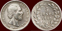Koninkrijk der Nederlanden 5 Cents 1862 NEDERLAND (NETHERLANDS, KINGDOM)... 10,00 EUR  + 9,50 EUR frais d'envoi