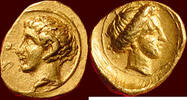 AV 1/10 Stater KYRENAICA, KYRENE - THEUPHIDES, magistrate, circa 331-322 BC - or litra -