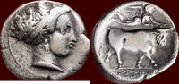 AR didrachm CAMPANIA, NEAPOLIS - circa 395-385 BC -