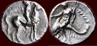 AR Stater CALABRIA, TARAS (TARENTUM) - PHILOKRATES & ARISTOKRATES, magistrates - or didrachm, circa 280-272 BC -