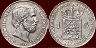 Koninkrijk der Nederlanden 1 Gulden NEDERLAND (NETHERLANDS, KINGDOM) - WILLEM III, 1849-1890 - -