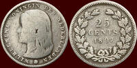 Koninkrijk der Nederlanden 25 Cents NEDERLAND (NETHERLANDS, KINGDOM) - WILHELMINA, 1890-1948 - -