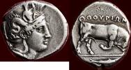 tetradrachm LUCANIA, THOURIOI - AR Distater or 400 - 350 BC -