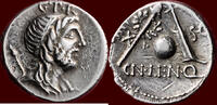AR Denarius ROMAN REPUBLIC - CNAEUS CORNELIUS LENTULUS MARCELLINUS - Spain -