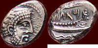 PHOENICIA, ARADOS (ARWAD) - GER′ ASHTART (GEROSTRATOS), 339-333 BC - AR Shekel, regnal year 15, circa 335 BC -