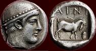 AR tetradrachm THRACE (THRAKIEN), AINOS - 474-449 BC -