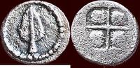 AR Hemiobol KINGDOM OF MACEDONIA - ALEXANDER I, 498-454 BC - Aigai, circa 476 - 460 BC -