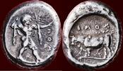 LUCANIA, POSEIDONIA - AR Nomos or tridrachm, 470 - 455 BC -