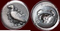 AR Didrachm SICILIA (SICILY), AKRAGAS - circa 495-478 BC -