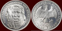  5 Mark 1967 F GERMANY - BRD -  1967 F, Stuttgart “von Humboldt” unz 9,00 EUR  + 9,50 EUR frais d'envoi