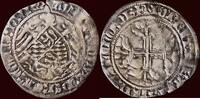 Groot 1389-1404 ZUIDELIJKE NEDERLANDEN (SOUTHERN NETHERLANDS) - GRAAFSCHAP HENEGOUWEN (HAINAUT) - ALBRECHT VAN BEIEREN, -  of ½ Plak z.j., Vale z...