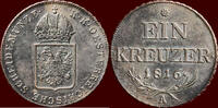  1 Kreuzer 1816 A HABSBURG EMPIRE - AUSTRIA / &Ouml;STERREICH - FRANZ II (I),... 14,00 EUR  + 9,50 EUR frais d'envoi