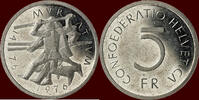 M&uuml;nzen 5 Franken 1976 SWITSERLAND ( SCHWEIZ ) - CONFEDERATION -  1976, B... 7,50 EUR  + 9,50 EUR frais d'envoi
