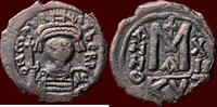 AE Follis BYZANTINE EMPIRE - MAURICIUS TIBERIUS, 582-602 - of 40 nummi, Kyzikus -