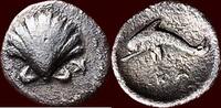 AR 1/20 stater CALABRIA, TARAS (TARENTUM) - or hemilitron, circa 325-280 BC -